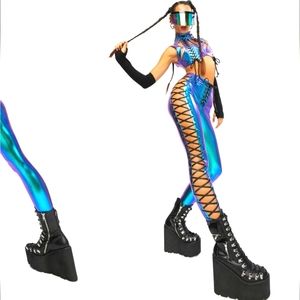 NWT Club Exx Aqua Rowdy Room Lace-Up Pants size Small (Price Firm)